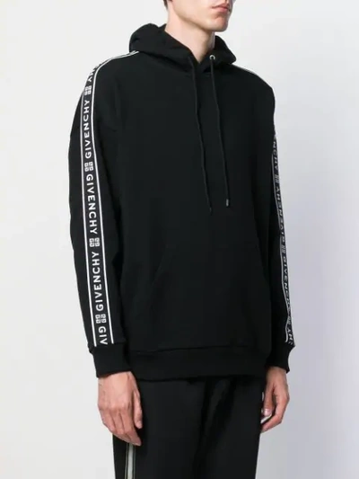 Shop Givenchy 4g Webbing Hoodie In Black