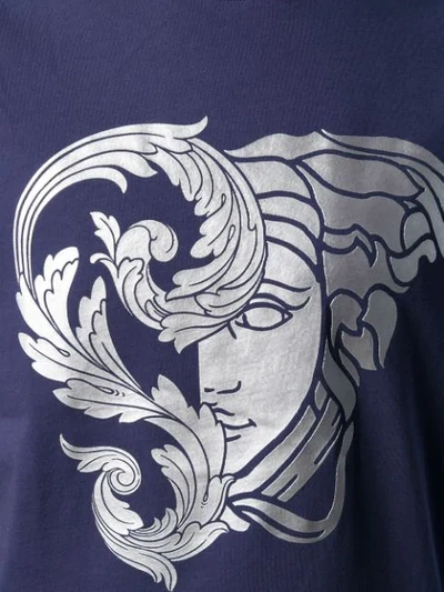 Shop Versace Medusa Print T In V7381 Blue Printing