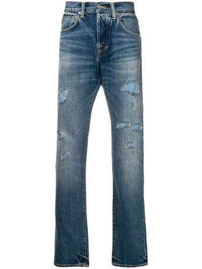 Shop Edwin Ed-55 Tapered Jeans In Blue