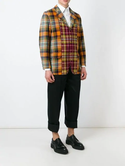 Pre-owned Comme Des Garçons Tartan Blazer In Multicolour