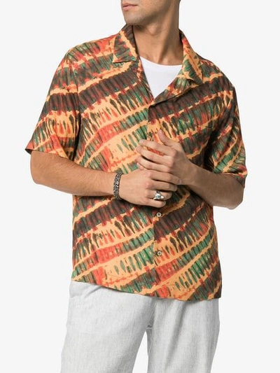 Missoni Short Sleeve Tie-dye Shirt In Orange In S2048 Orange