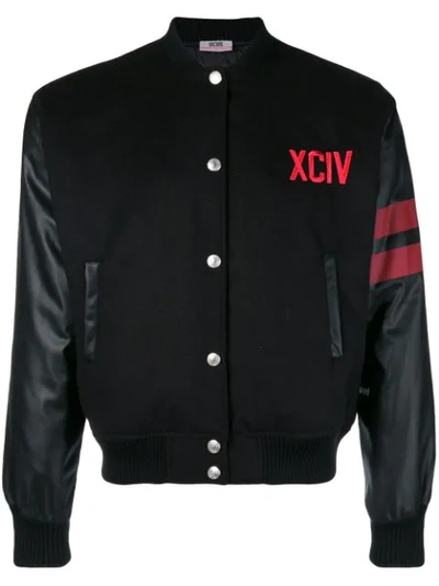 Shop Gcds Back Logo Bomber Jacket In 02 Black