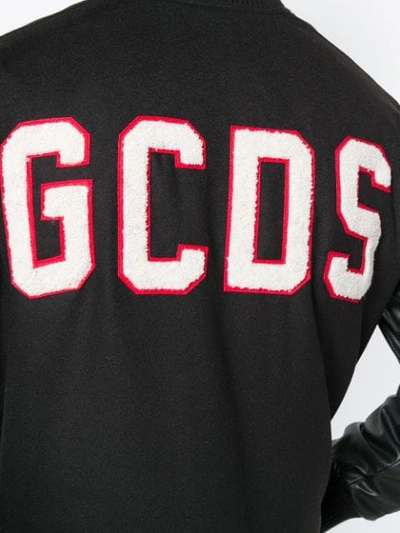 Shop Gcds Back Logo Bomber Jacket In 02 Black