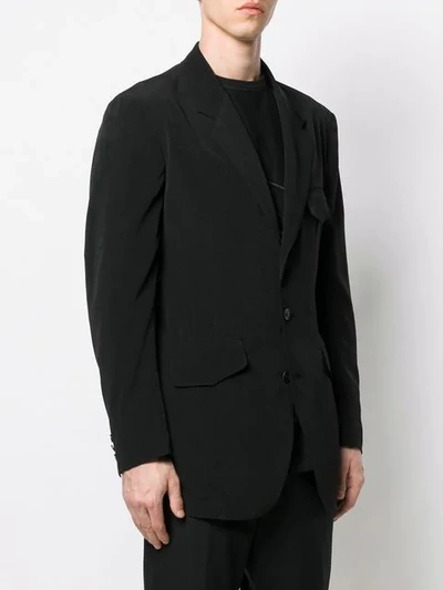 Shop Yohji Yamamoto Oversized Blazer In Black