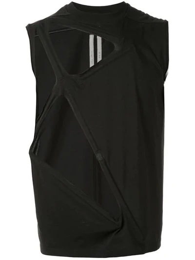 RICK OWENS CUT-OUT TANK TOP - 黑色