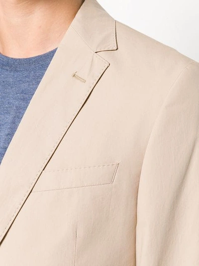 Shop Hugo Boss Single Breasted Blazer In Neutrals