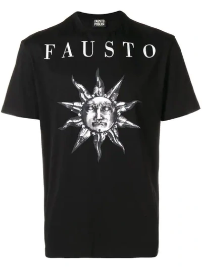 Shop Fausto Puglisi Sun Print Logo T In Black