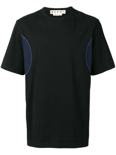 Shop Marni Colour Block T-shirt In Black