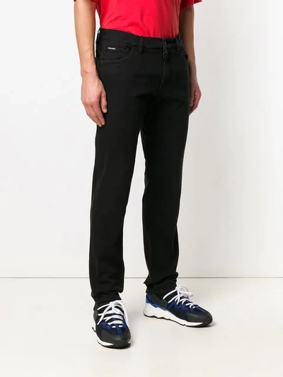 Shop Dolce & Gabbana Straight Leg Jeans In Black