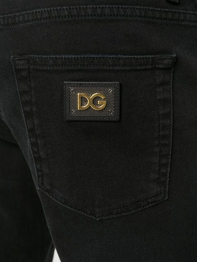 Shop Dolce & Gabbana Straight Leg Jeans In Black