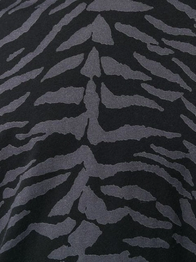 Shop Saint Laurent Zebra Print T-shirt In Black