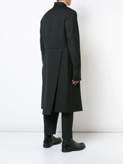 Shop Lost & Found Single Breasted Asymmetric Coat In Black