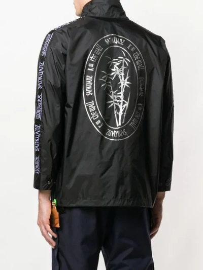 Shop Sankuanz Cropped Sleeve Jacket In Black