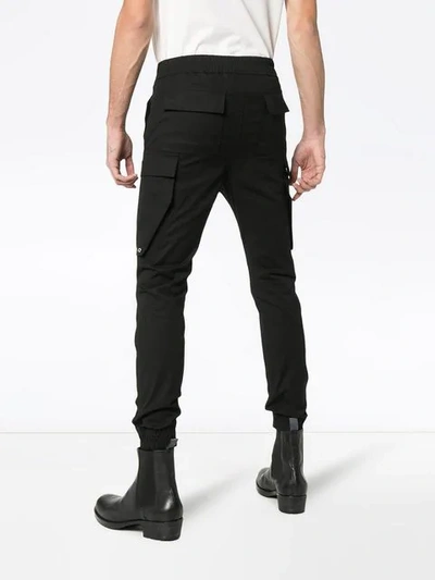 Shop Rick Owens Drawstring Flap Pocket Trousers In Black