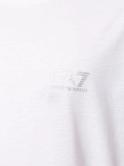 Shop Ea7 Logo Print T-shirt In White
