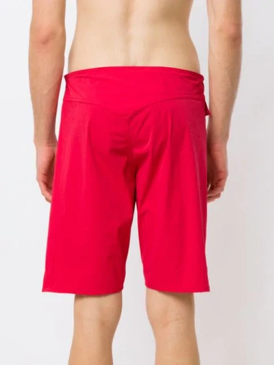 Shop Amir Slama Mid Rise Swim Shorts In Yellow