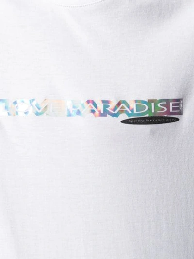 Shop Anton Belinskiy Love Paradise T-shirt In White
