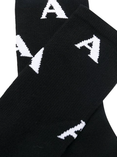 Shop Alyx Logo Intarsia Socks In Black