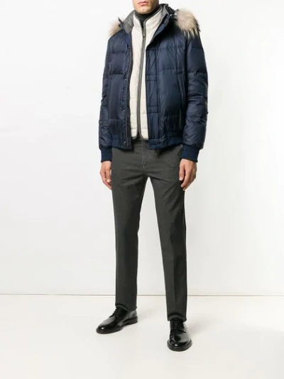 Shop Canali Quilted Gilet In Neutrals