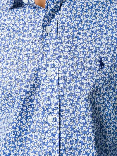 Shop Polo Ralph Lauren Floral Print Shirt In Blue