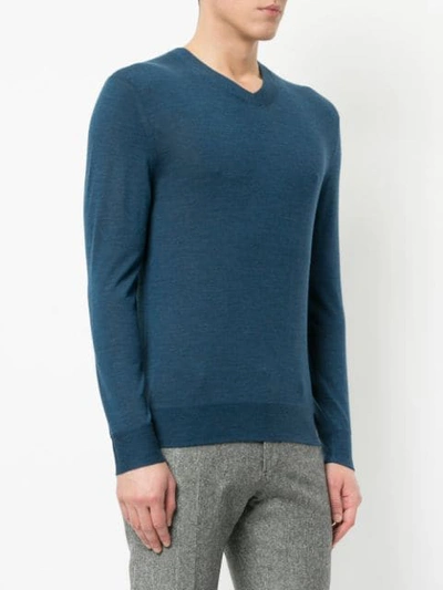 Shop Cerruti 1881 V-neck Jumper In Blue