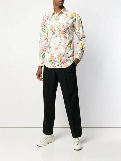 Pre-owned Junya Watanabe Floral Shirt In Neutrals