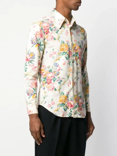 Pre-owned Junya Watanabe Floral Shirt In Neutrals