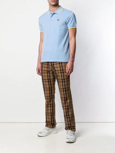 Shop Kenzo Tiger Polo Shirt In Blue