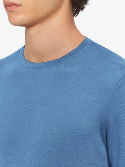 Shop Prada Soft Cashmere Crew-neck Sweater In Blue