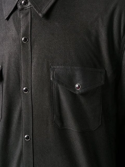 Shop John Varvatos Chest Pocket Shirt In Black