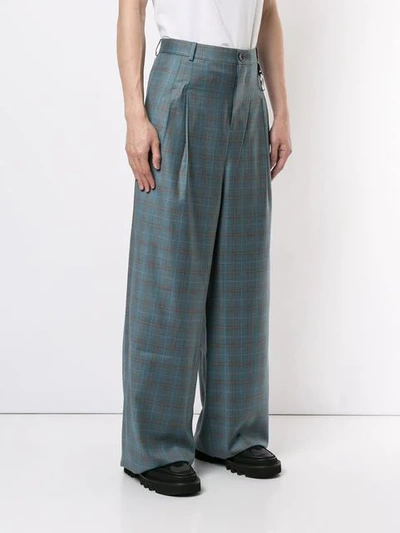 Shop Necessity Sense Dobby Wide Trousers In Blue