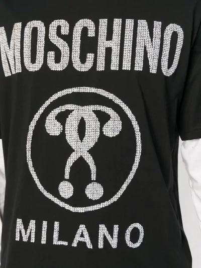 Shop Moschino Double-sleeve T-shirt - Black