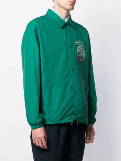 Shop Polo Ralph Lauren Logo Lightweight Jacket In 001 Green