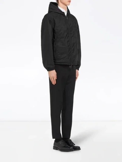 Shop Prada Reversible Nappa Leather Jacket In Black