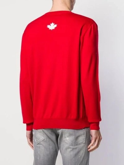 Shop Dsquared2 Motto Jumper In Red