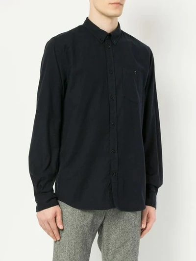 Shop Norse Projects Anton Brushed Shirt In Blue