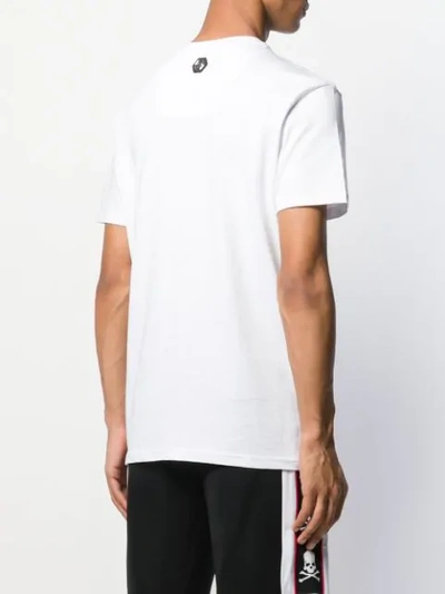 Shop Philipp Plein Upside Down Logo T-shirt In White