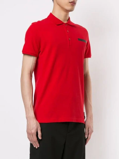 Shop Fendi Monster Eyes Polo Shirt In Red
