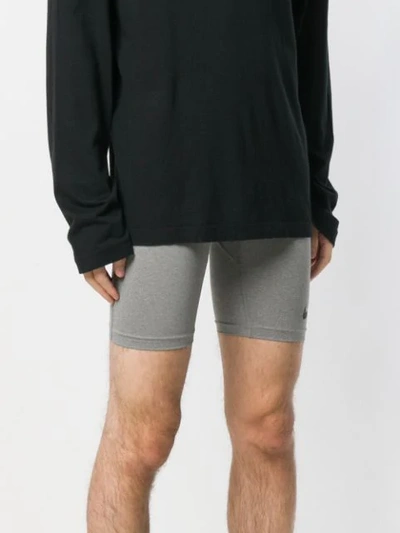 Shop Nike Pro Fitted Shorts In Grey