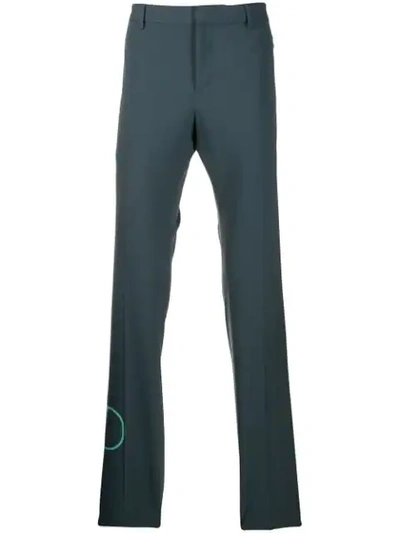 Shop Valentino Vlogo Tailored Trousers In Jnm Grey
