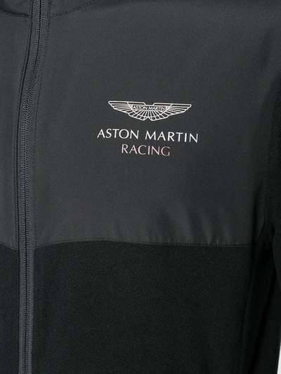 Shop Hackett Aston Martin Racing Zip Up Jacket - Black