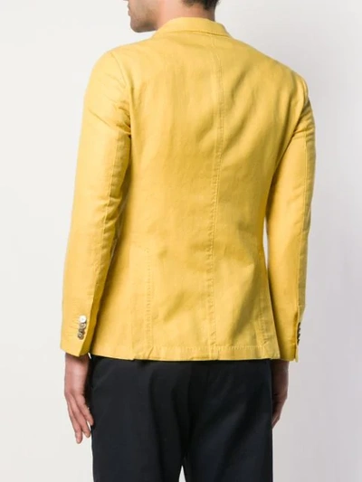 Shop Al Duca D'aosta Double Breasted Blazer In Yellow