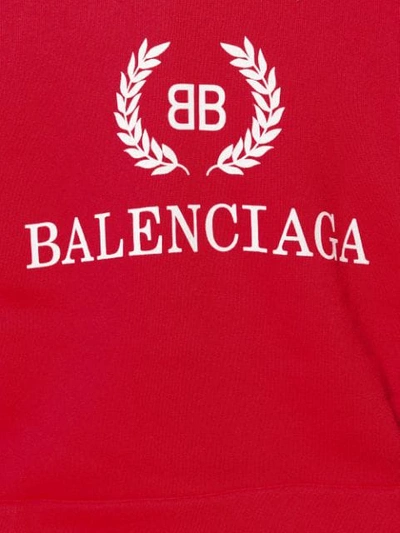 Shop Balenciaga Bb Hoodie In 113 - Red