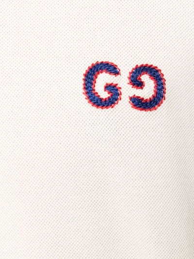 GUCCI POLO WITH GG EMBROIDERY - 黄色