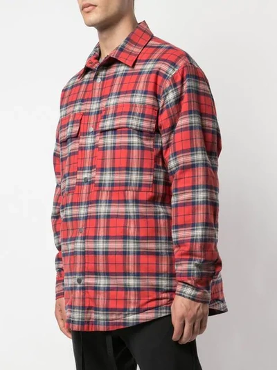 Plaid Shirt Jacket In Red