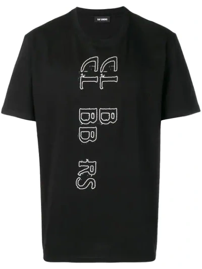 Shop Raf Simons Clubber Print T-shirt In Black