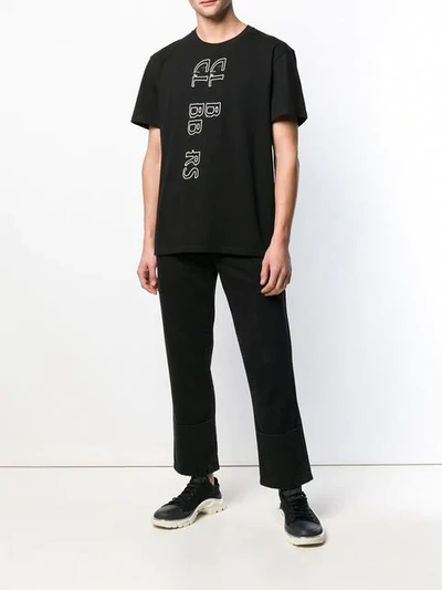 Shop Raf Simons Clubber Print T-shirt In Black