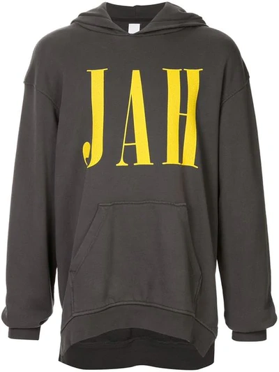 Shop Alchemist Jah Print Hoodie In Grey