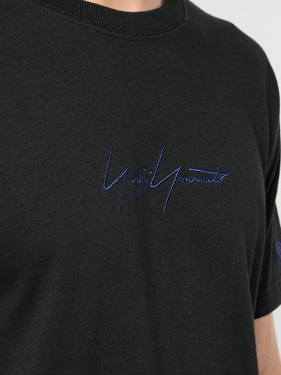 Shop Yohji Yamamoto Black Logo T-shirt