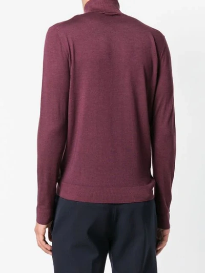 Shop Altea Fine Knit Turtleneck Sweater - Blue